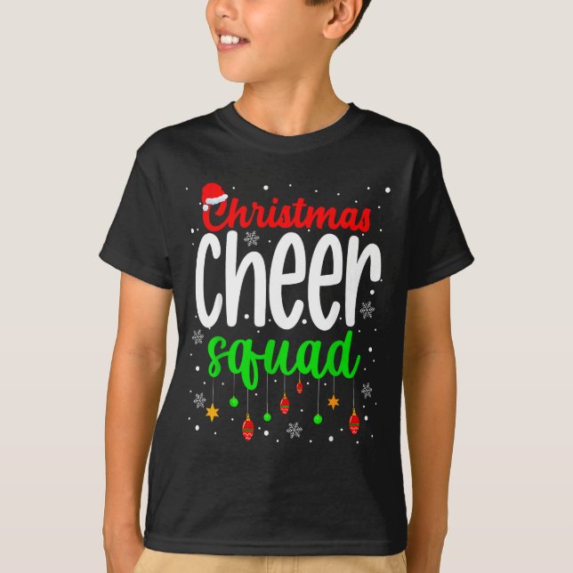 Cheerleading Srts Lover Christmas Cheer Squad  T Shirt (Framsida)