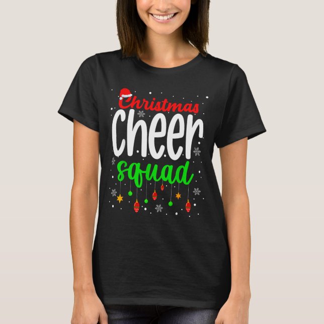 Cheerleading Srts Lover Christmas Cheer Squad  T Shirt (Framsida)