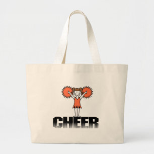 Cheerleading T-tröja och gåvor för orange Jumbo Tygkasse