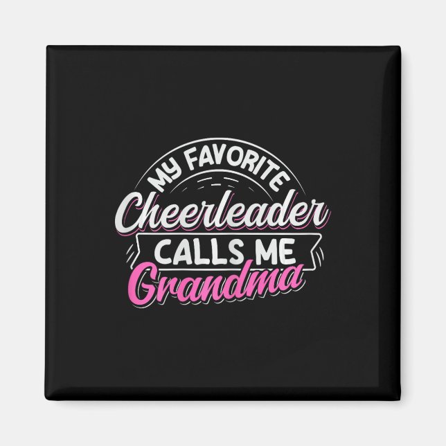 Cheerleadingdesign för en Cheer Mormor _1  Magnet (Framsidan)