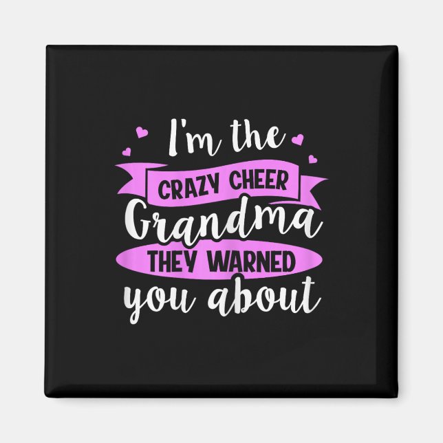 Cheerleadingdesign för en Cheer Mormor _2 Magnet (Framsidan)