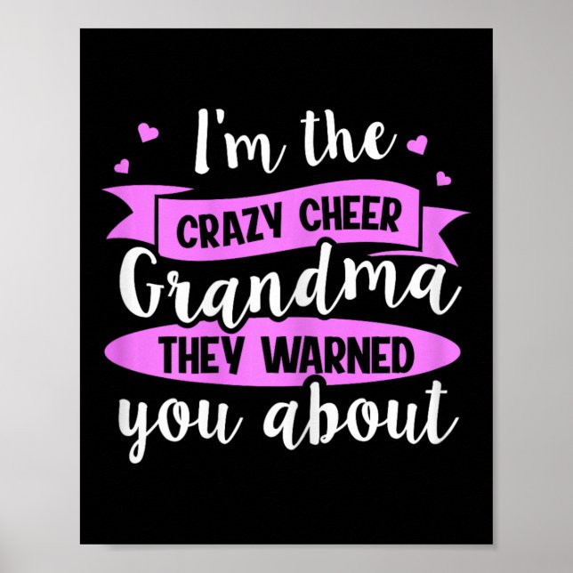 Cheerleadingdesign för en glad mormor _2 poster (Framsidan)