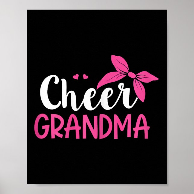 Cheerleadingdesign för en glad mormor  poster (Framsidan)