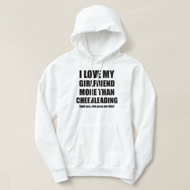 Cheerledande Boykompis Funny Valentine Gift Idea F Hoodie (Design framsida)