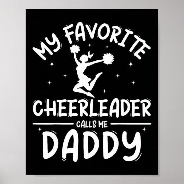 Cheerledande Cheer Pappa Shirt Pride Fars dag Mana Poster (Framsidan)