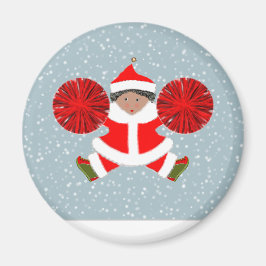 Cheerledande julbutiksstuffer magnet