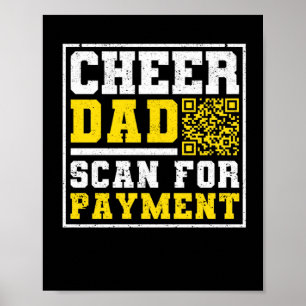 Cheerledande pappa Fars dag Cheer Pappa Scan Poster