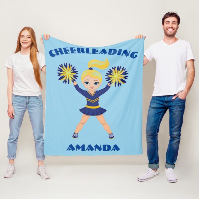 Cheerledande Personlig Fleece Blanket (På plats)