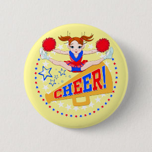 Cheerledare Badge Knapp
