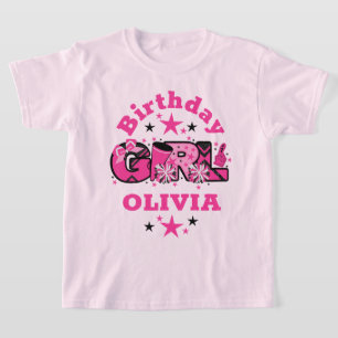 Cheerledare Birthday Girl shirt Cheer Party T