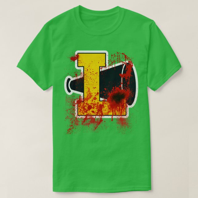 Cheerledare Camp Bloody Pom Poms T Shirt (Design framsida)