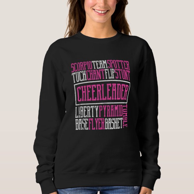 Cheerledare Cheer Bows Moves Cheerlead Co. T Shirt (Framsida)