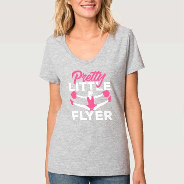 Cheerledare Cheer Girl Söt Little Flyer Cute T Shirt (Framsida)