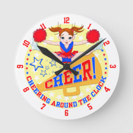 CheerLedare Clock Rund Klocka