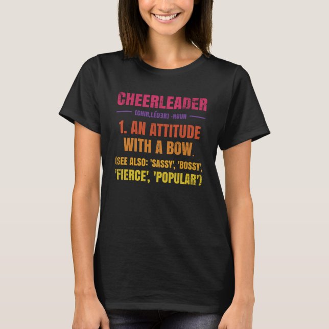 Cheerledare Definition for Cheermanager Cheer Girl T Shirt (Framsida)
