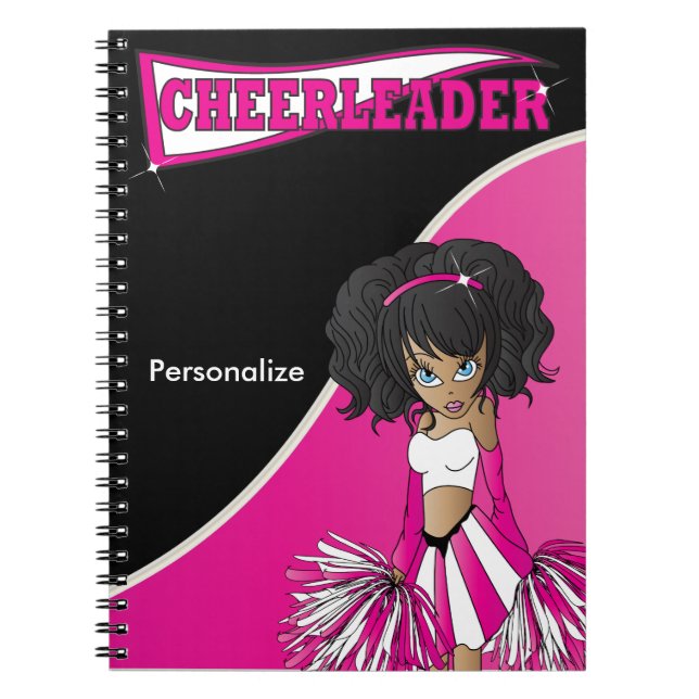 Cheerledare | DIY NAMN | SHOCK ROSA Anteckningsbok (Framsidan)