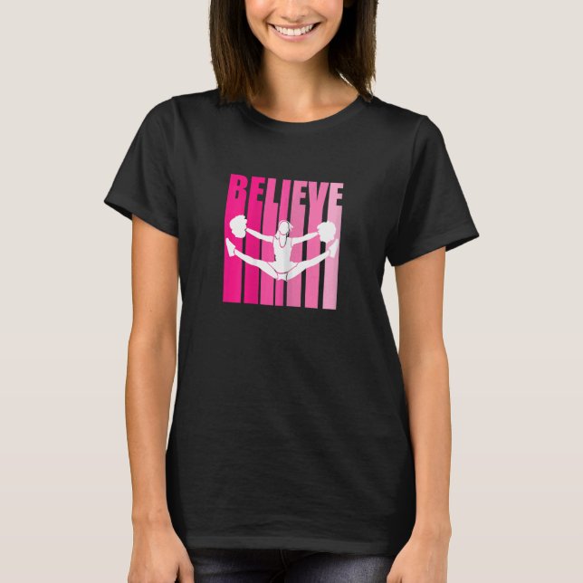 Cheerledare High Jumps Cheer Leader Moves Cheerlea T Shirt (Framsida)