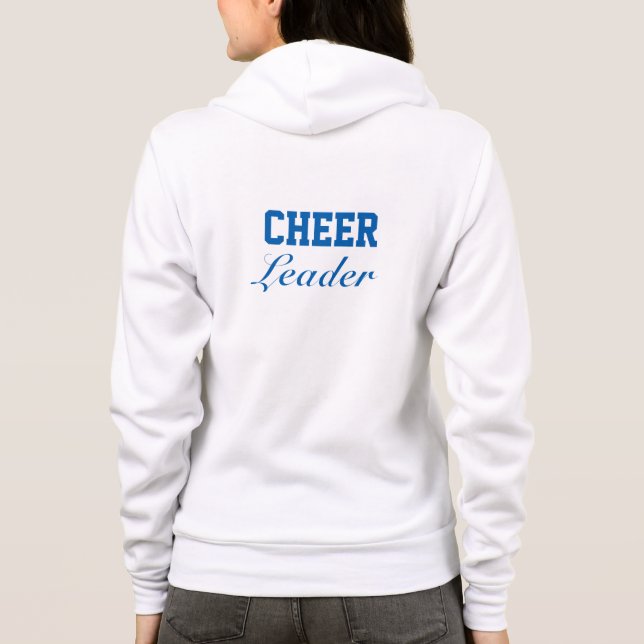 Cheerledare Hoodie Jacka T Shirt (Baksida)