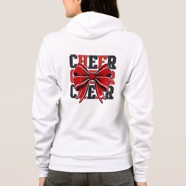 Cheerledare Hoodie Jacka T Shirt (Baksida)