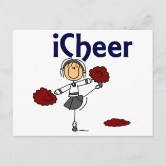Cheerledare I Cheer Stick figur Vykort