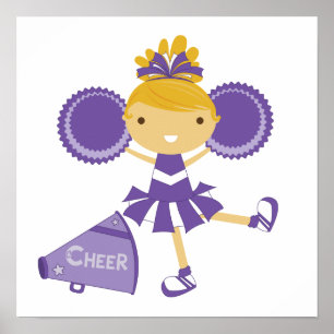 CheerLedare i Lila Poster