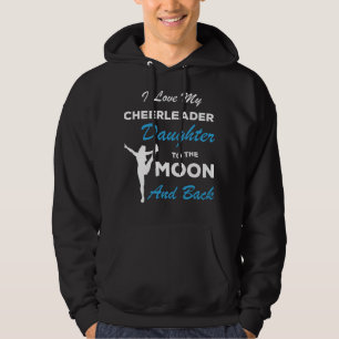 Cheerledare Mamma I Kärlek min Cheerledare Dotter Hoodie