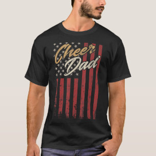 Cheerledare Pappa Cheer Pappa Amerikanska Flagga S T Shirt