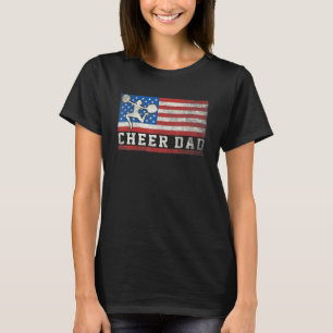 Cheerledare Pappa Cheer Pappa Amerikanska Flagga T Shirt