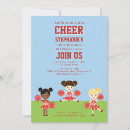 Cheerledare Party Inbjudningar