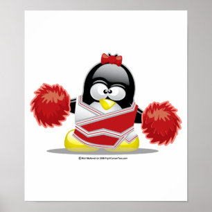 Cheerledare Penguin Poster