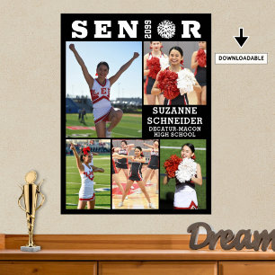 Cheerledare Senior Studenten 5 Photo Collage Poster