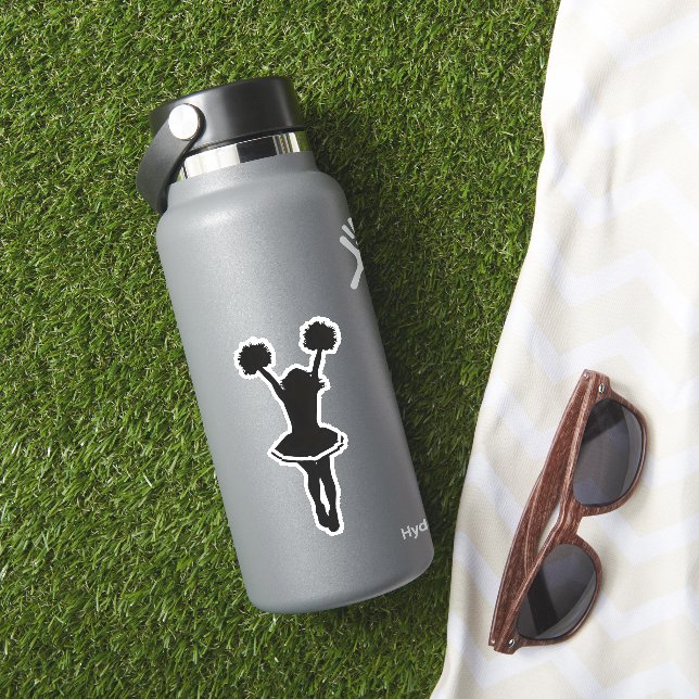 Cheerledare Silhouette Klistermärken (HydroFlask Insitu)
