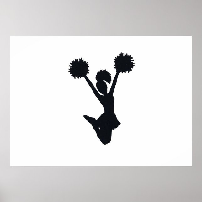 Cheerledare Silhouette Poster (Framsidan)