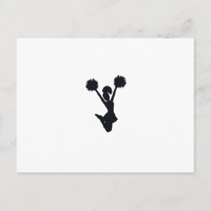 Cheerledare silhouette vykort
