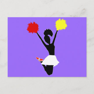 Cheerledare Silhouette Vykort