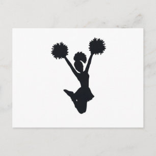 Cheerledare Silhouette Vykort