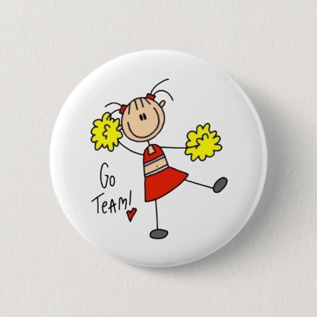 Cheerledare Stick figur Knapp (Framsida)