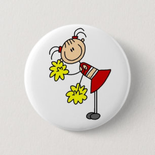 Cheerledare Stick figur Knapp