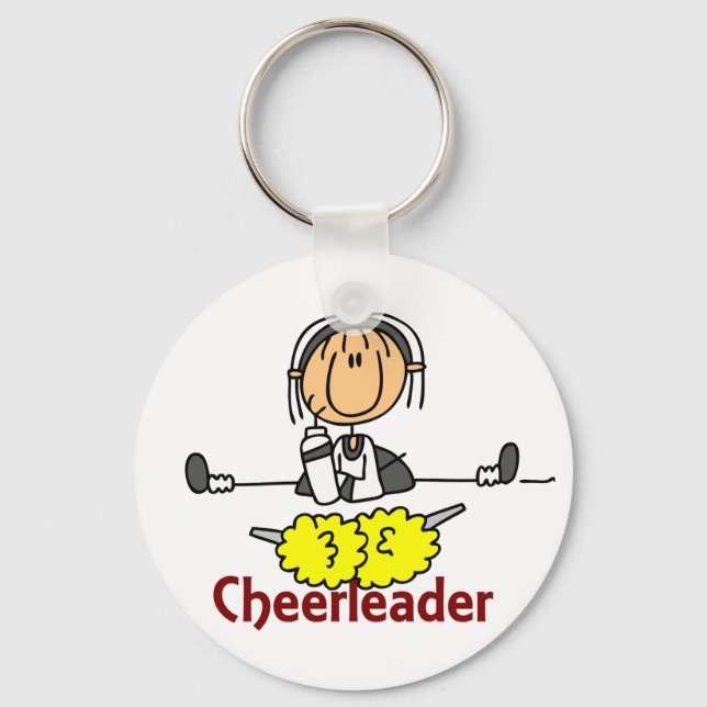 Cheerledare Stick figur Nyckelring (Framsida)