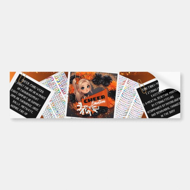 Cheerledare Sticker Bildekal (Framsidan)