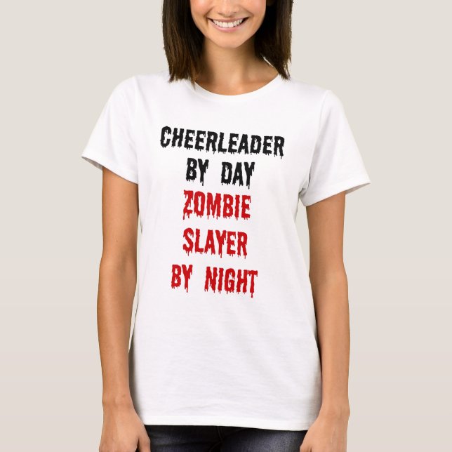 Cheerledare Zombie Sayer T-shirt (Framsida)