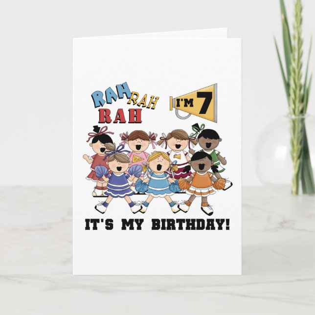Cheermanager 7:e Birthday Tshirts och Gifts Kort (Framsida)