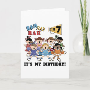 Cheermanager 7:e Birthday Tshirts och Gifts Kort