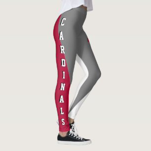 Cheermanager Cardinal Red/Grått/White Team & Masco Leggings