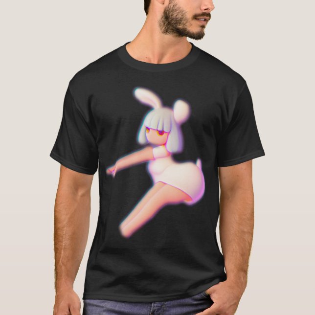 Cheermanager Cute Bunny Flyer T Shirt (Framsida)