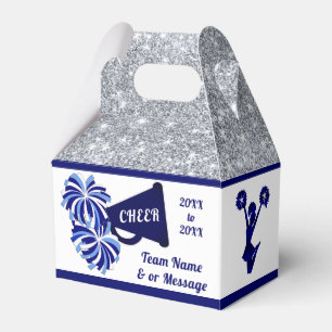 Cheermanager Goodie Bags. Personlig, blå, vit Presentaskar