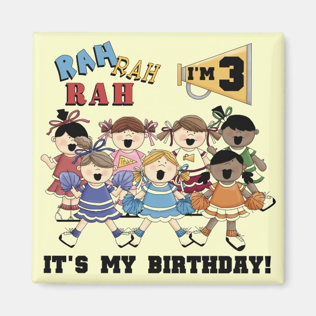 Cheermanager T-shirts och gåvor från 3:e födelseda Magnet (Framsidan)