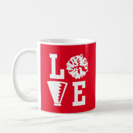 Cheerproffs, Red Kärlek cheerlead Kaffemugg
