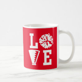 Cheerproffs, Red Kärlek cheerlead Kaffemugg