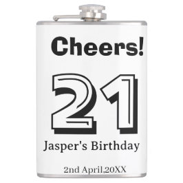 Cheers 21 birthday bold letter name boy man gifts fickplunta